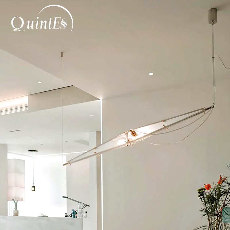 Interior Design Minimalist - LED-glazen kroonluchter Minimalistisch ontwerp Zilver Art