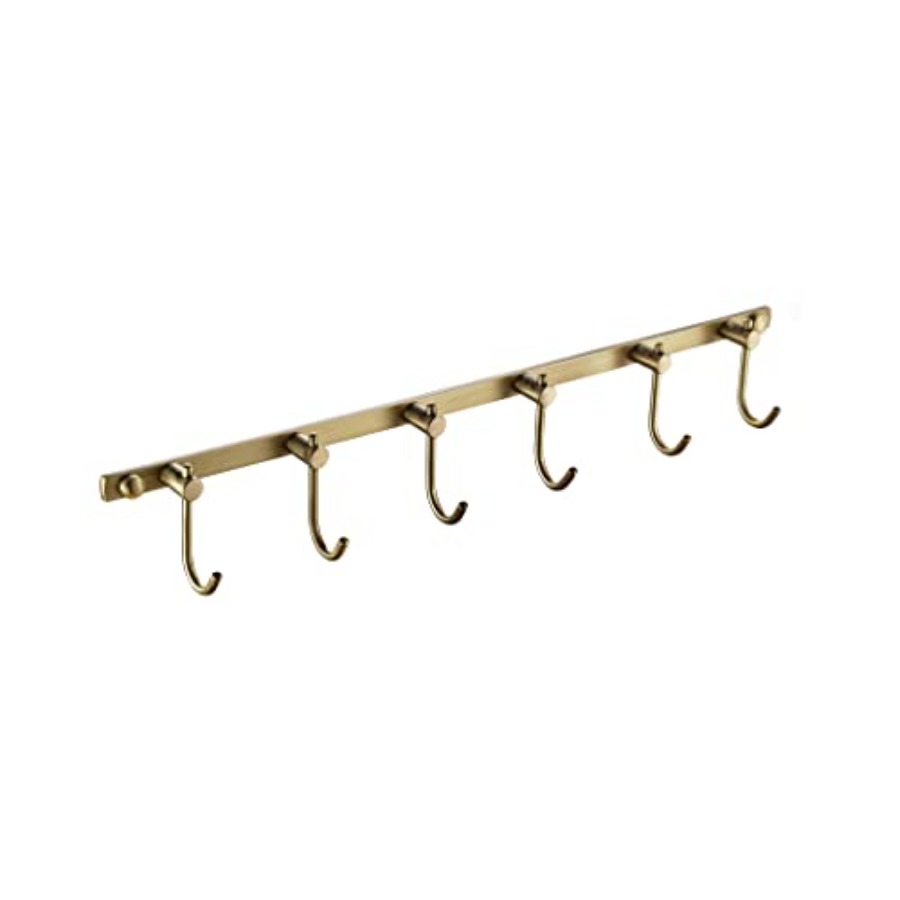 Antique Brass Hook - Messing haakrek, badkamerhanddoekenhaken, kapstok, antieke badkamerwandhaak,