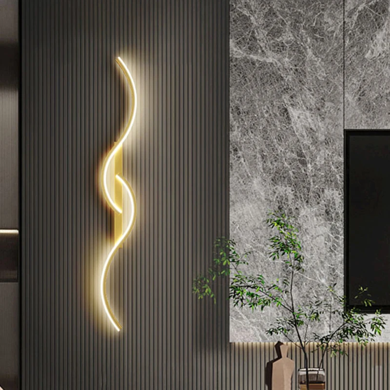 Interior Design Gold - Moderne Led-wanddecoratielamp voor woonkamer, eetkamer, slaapkamer,