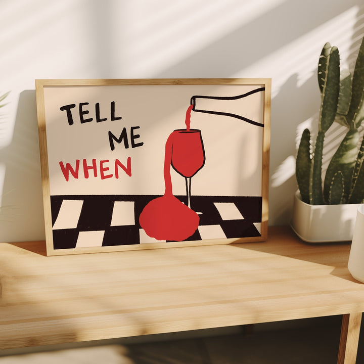 Interior Design Kitchen - Vintage Tell Me When Drink Canvas