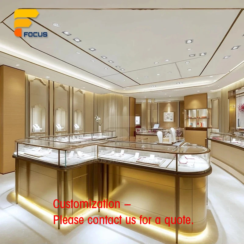 Interior Design Lighting Layout - Ontwerp luxe juwelierszaak met ultra-glas vitrinekasten