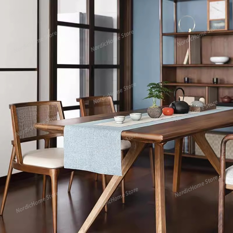 Interior Design Minimalist - Noordse rotan eetkamerstoelen Leer massief hout