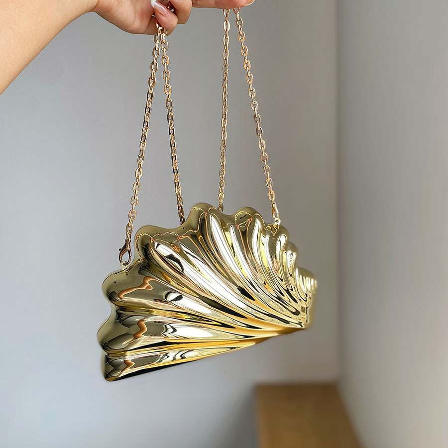 Interior Design Gold - Goud Zilver Avondtasje Portemonnee Onregelmatig Ontwerp