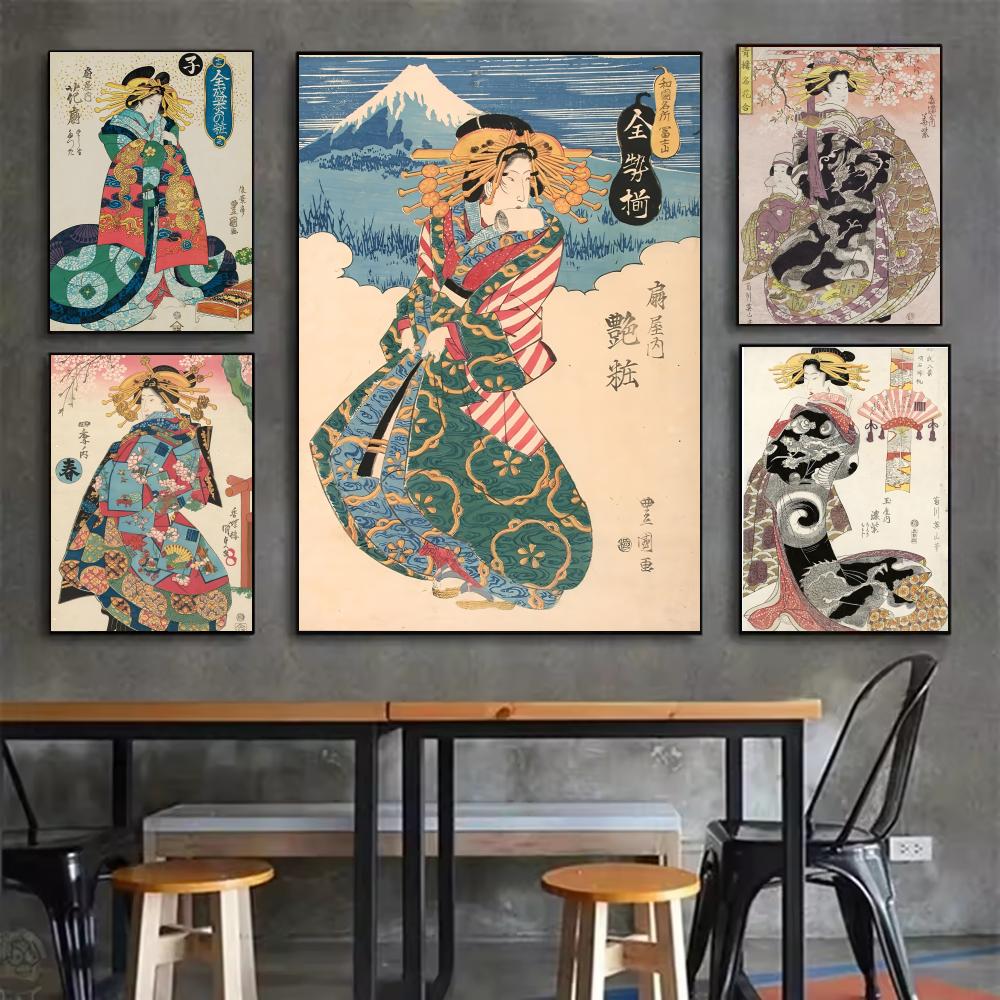 Retro Japanse geisha-poster Mi - Interior Design Minimalist recensie en prijs
