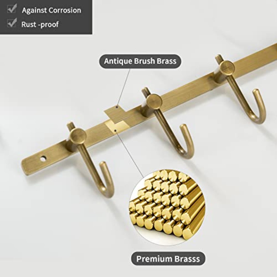 Messing haakrek, badkamerhandd - Antique Brass Hook recensie en prijs