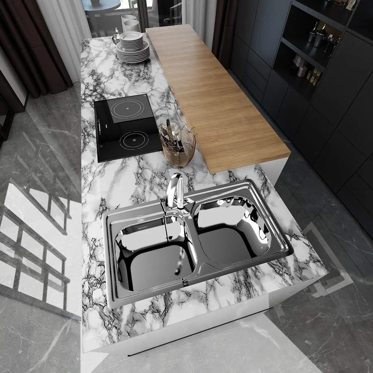 Marmer Vinyl Zelfklevend Behan - Interior Design Kitchen recensie en prijs