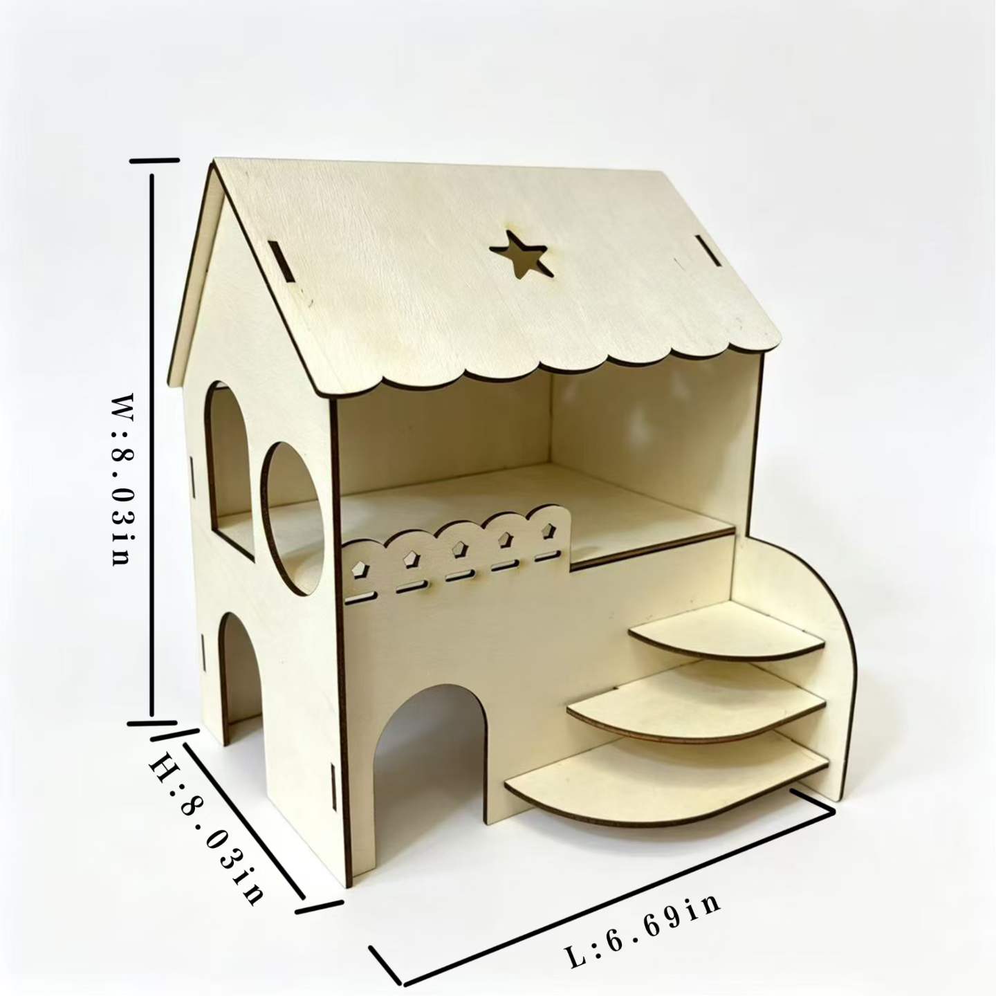 Houten hamsterhuis met twee ve - Interior Design Gold recensie en prijs