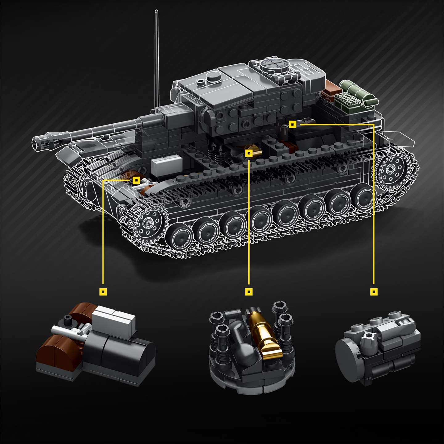 1:35 Schaalmodel Tank nr. 4 Ty - Interior Design Lego recensie en prijs