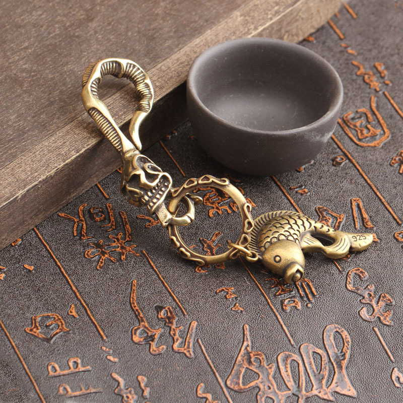 Sleutelhanger van massief mess - Antique Brass Hook recensie en prijs